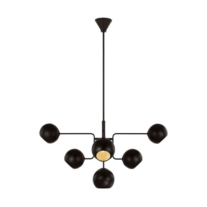 Visual Comfort Studio LXC1018AI Eight Light Chandelier, Aged Iron
