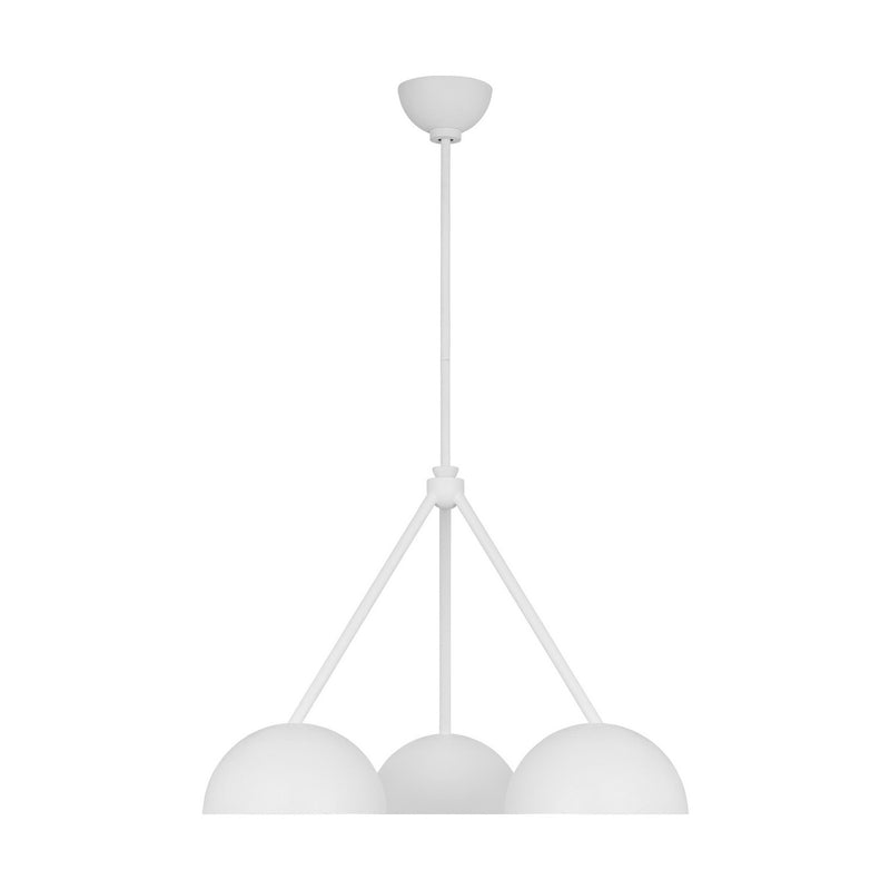 Visual Comfort Studio LXC1043CPST Three Light Chandelier, Cast Plaster
