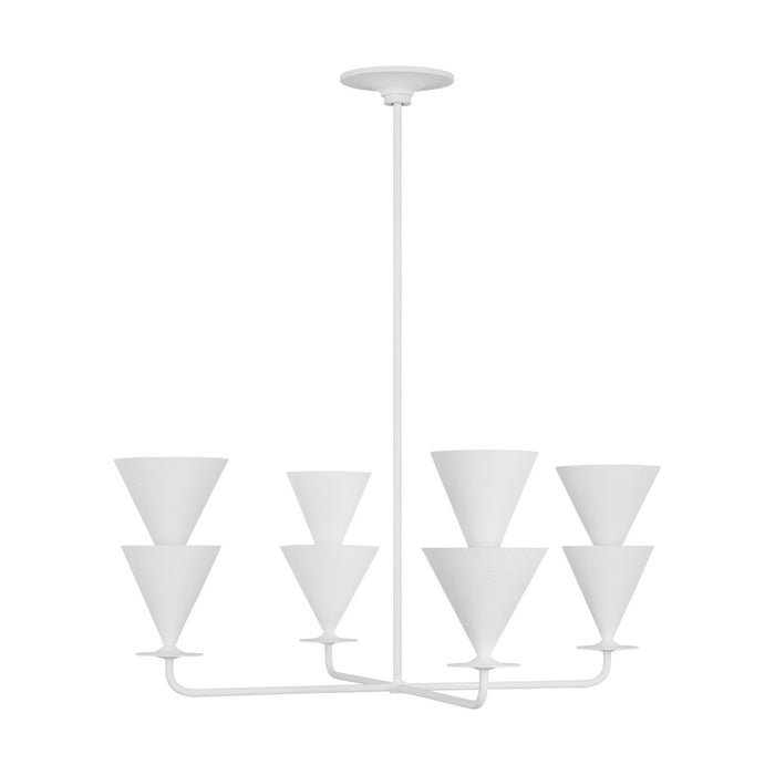 Visual Comfort Studio LXC1084CPST Four Light Chandelier, Cast Plaster