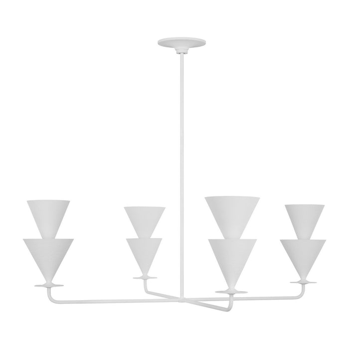 Visual Comfort Studio LXC1114CPST Four Light Chandelier, Cast Plaster