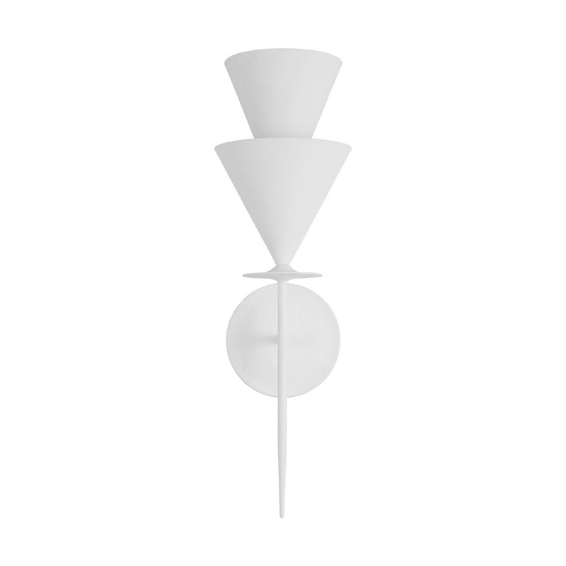 Visual Comfort Studio LXW1041CPST One Light Wall Sconce, Cast Plaster