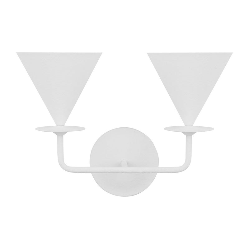 Visual Comfort Studio LXW1052CPST Two Light Wall Sconce, Cast Plaster