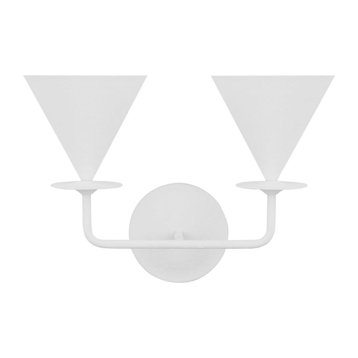 Visual Comfort Studio LXW1052CPST Two Light Wall Sconce, Cast Plaster