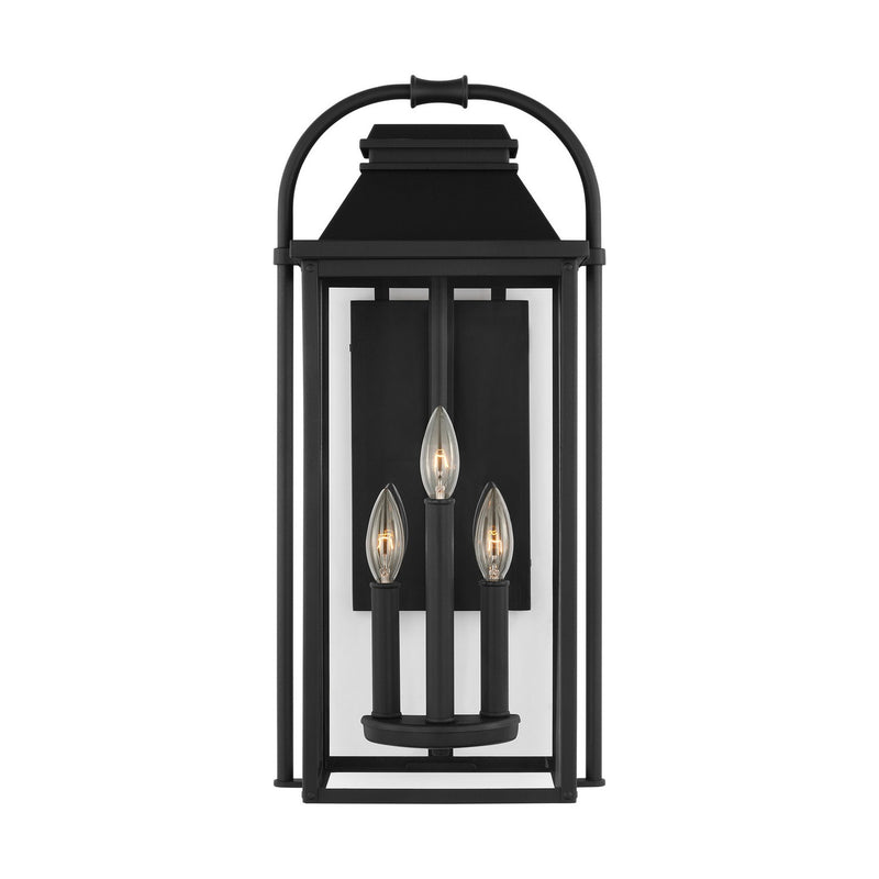 Visual Comfort Studio OL13201TXB Three Light Outdoor Wall Sconce, Textured Black