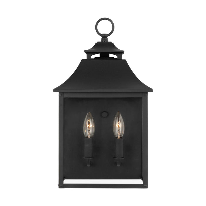 Visual Comfort Studio OL14400TXB Two Light Outdoor Wall Sconce, Textured Black