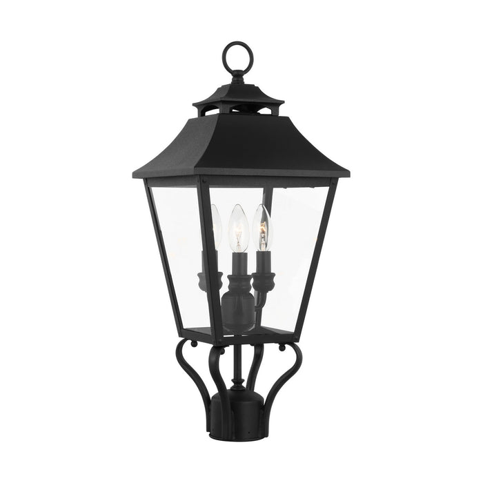 Visual Comfort Studio OL14406TXB Three Light Outdoor Post Lantern, Textured Black