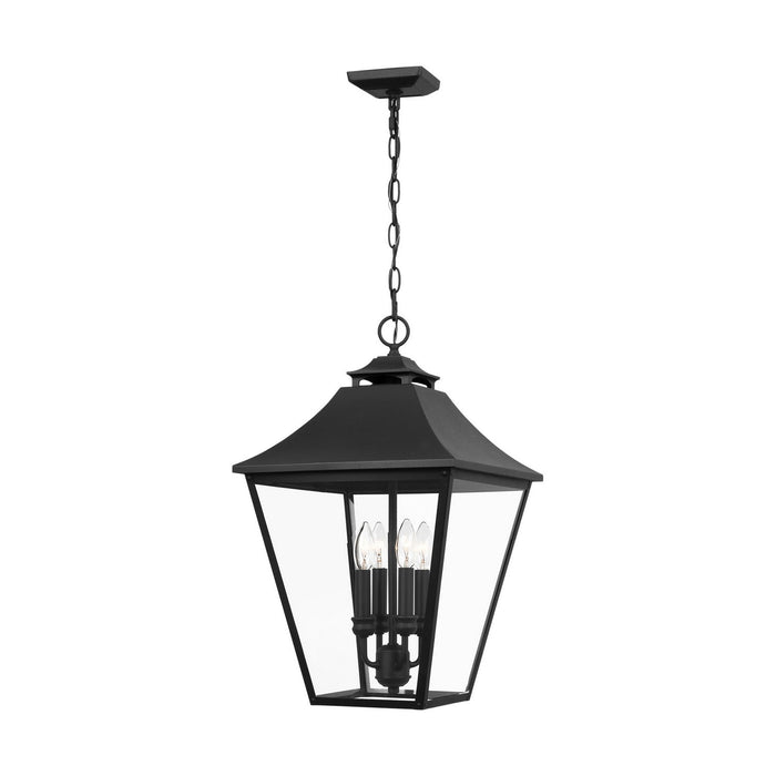 Visual Comfort Studio OL14408TXB Four Light Outdoor Pendant, Textured Black