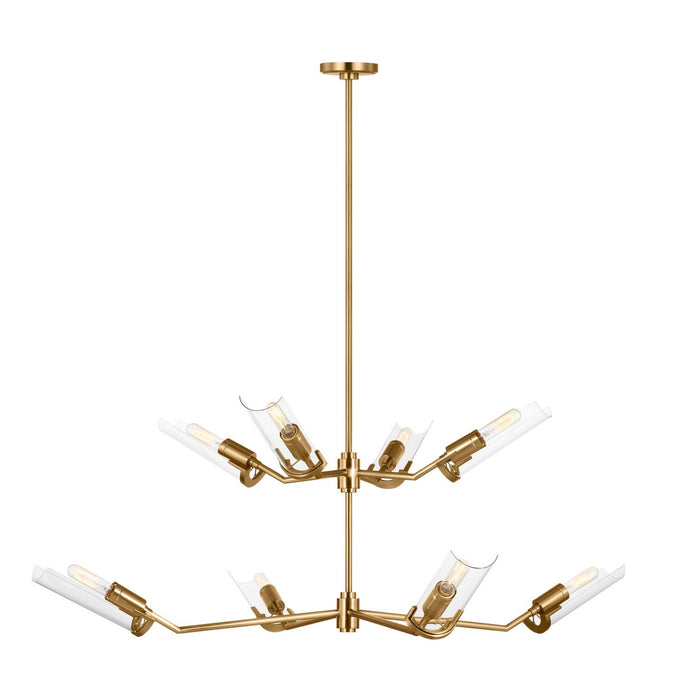 Visual Comfort Studio TC1158BBS Eight Light Chandelier, Burnished Brass
