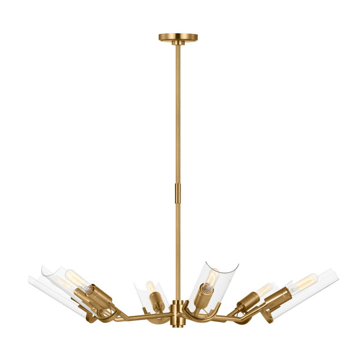 Visual Comfort Studio TC1166BBS Six Light Chandelier, Burnished Brass