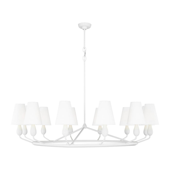 Visual Comfort Studio TC11712MWT 12 Light Chandelier, Matte White