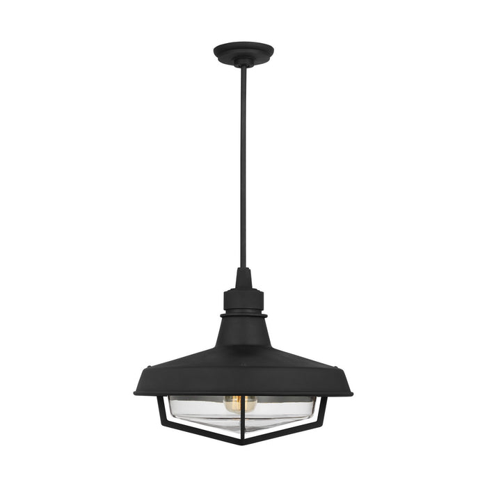 Visual Comfort Studio TO1021TXB One Light Outdoor Pendant, Textured Black