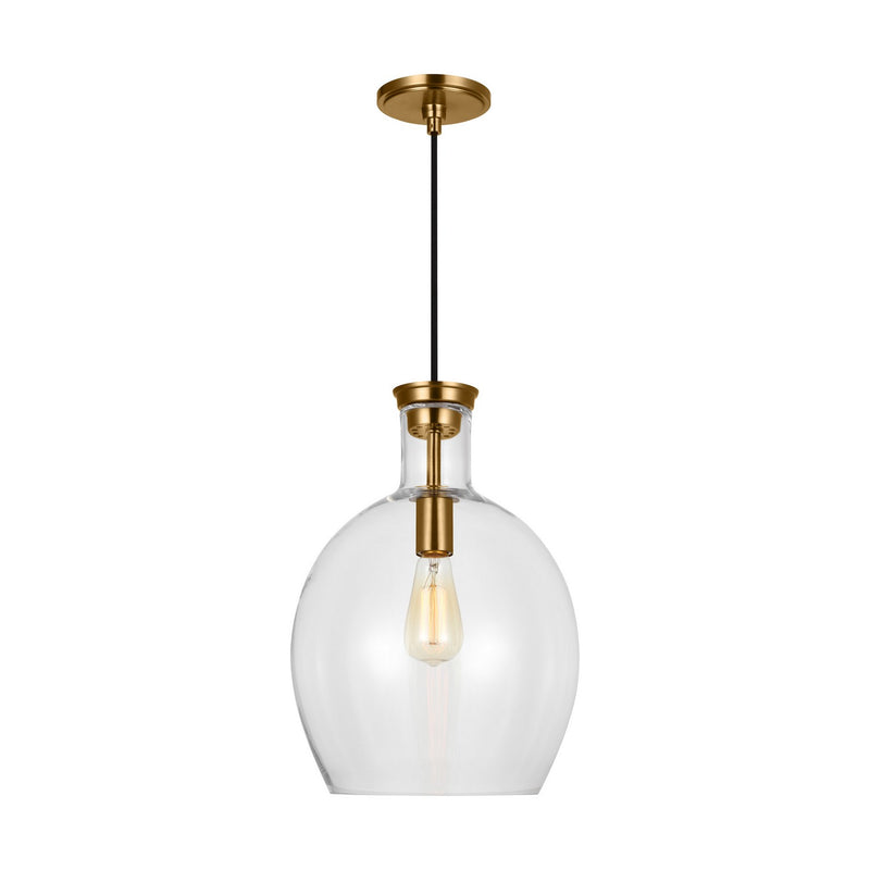 Visual Comfort Studio TP1151BBS One Light Pendant, Burnished Brass