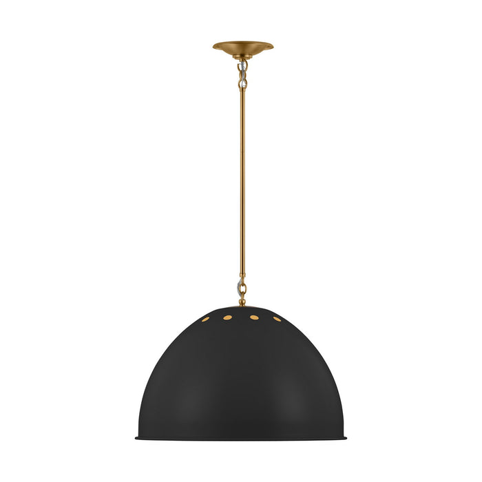 Visual Comfort Studio TP1171MBKBBS One Light Pendant, Midnight Black