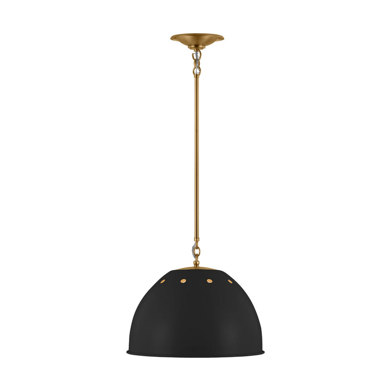 Visual Comfort Studio TP1181MBKBBS One Light Pendant, Midnight Black