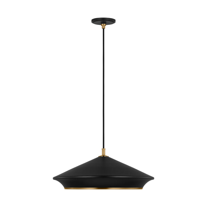 Visual Comfort Studio TP1241MBKBBS One Light Pendant, Midnight Black
