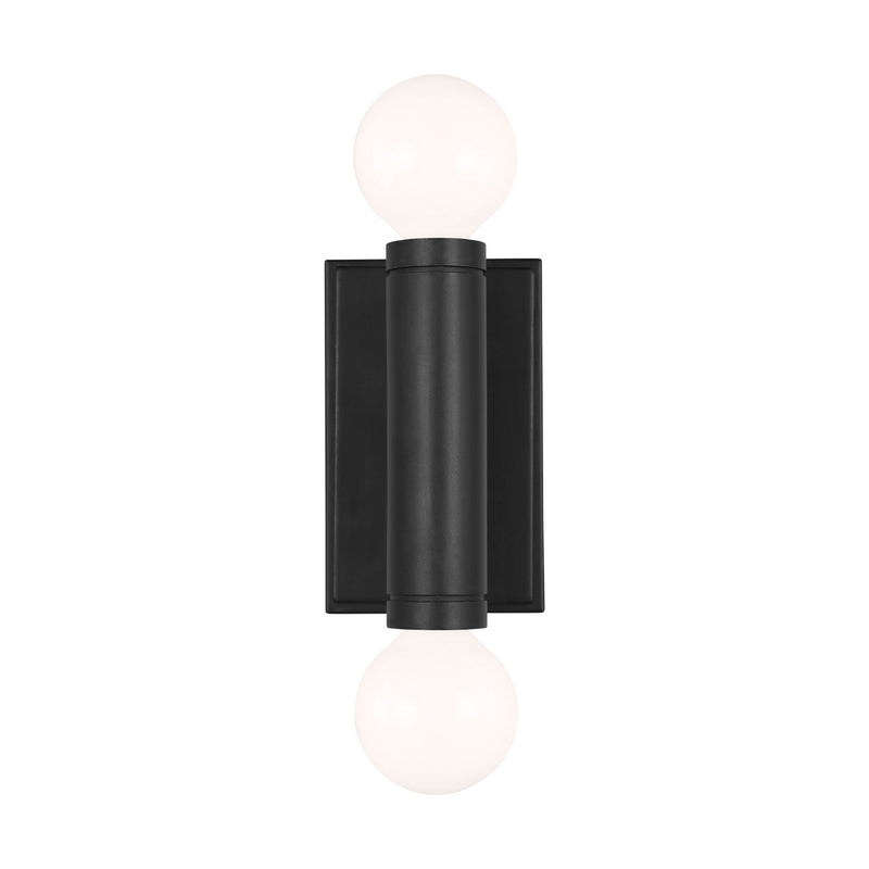 Visual Comfort Studio TW1042AI Two Light Wall Sconce, Aged Iron