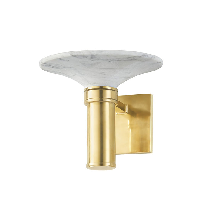 Hudson Valley 1800-AGB One Light Wall Sconce, Aged Brass
