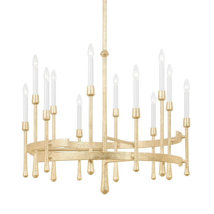 Hudson Valley 2235-VGL 12 Light Chandelier, Vintage Gold Leaf