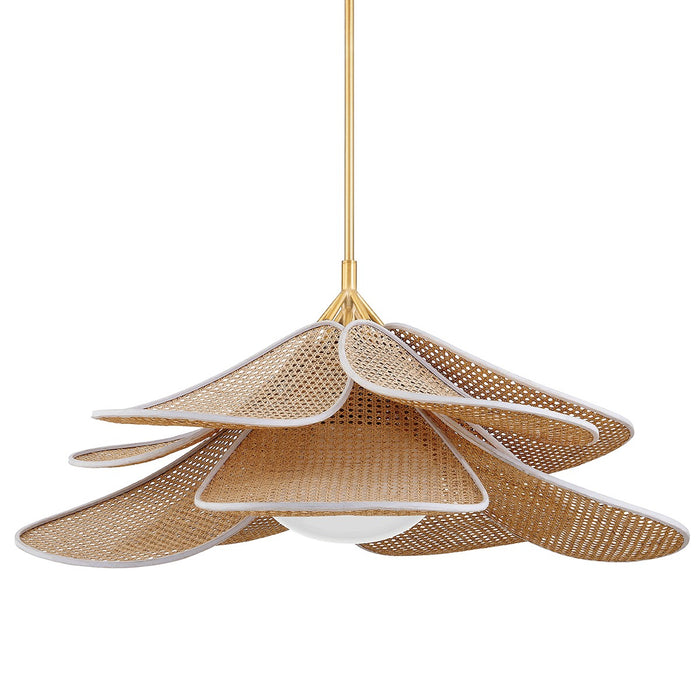 Hudson Valley 3144-AGB One Light Pendant, Aged Brass