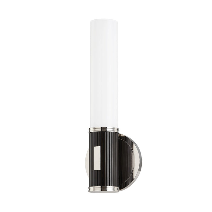 Hudson Valley 3614-PN/BBR One Light Wall Sconce, Polished Nickel