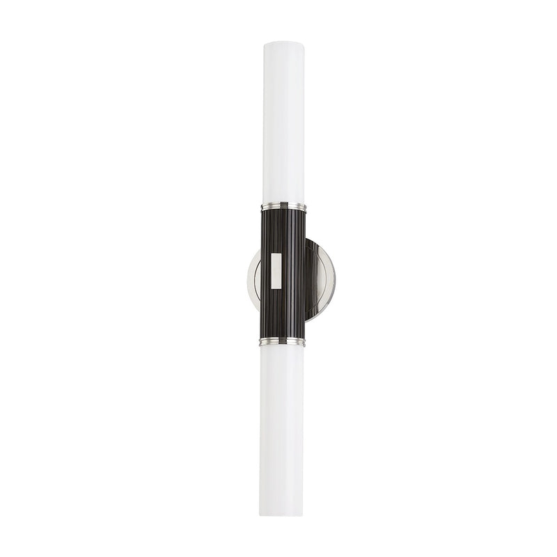 Hudson Valley 3626-PN/BBR Two Light Wall Sconce, Polished Nickel
