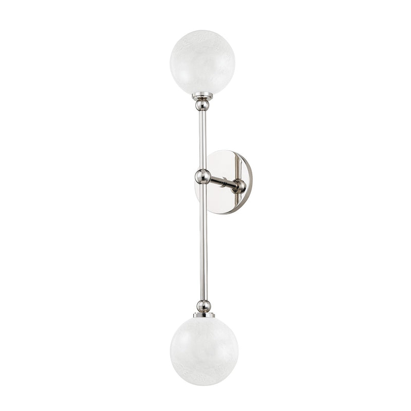 Hudson Valley 4802-PN LED Wall Sconce, Polished Nickel