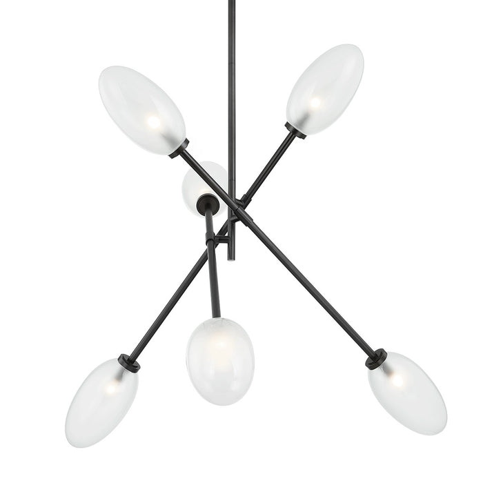 Hudson Valley 5052-BBR Six Light Chandelier, Black Brass