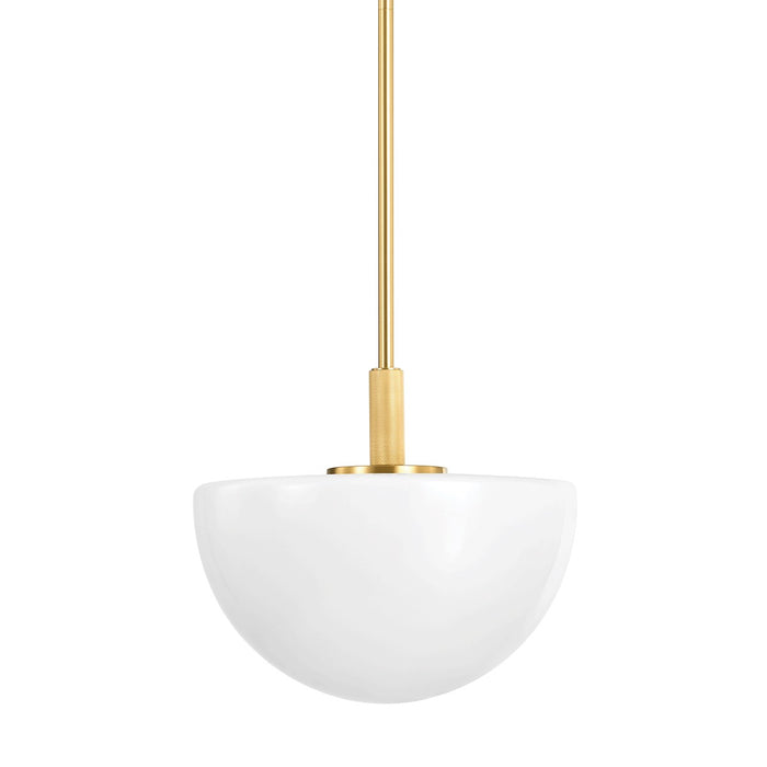 Hudson Valley 5915-AGB One Light Pendant, Aged Brass