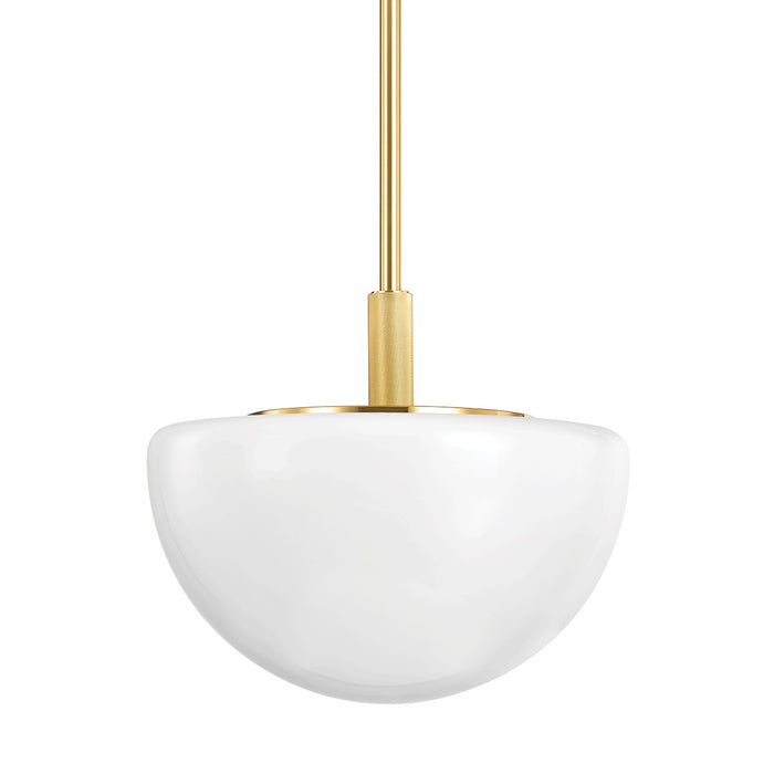 Hudson Valley 5919-AGB One Light Pendant, Aged Brass