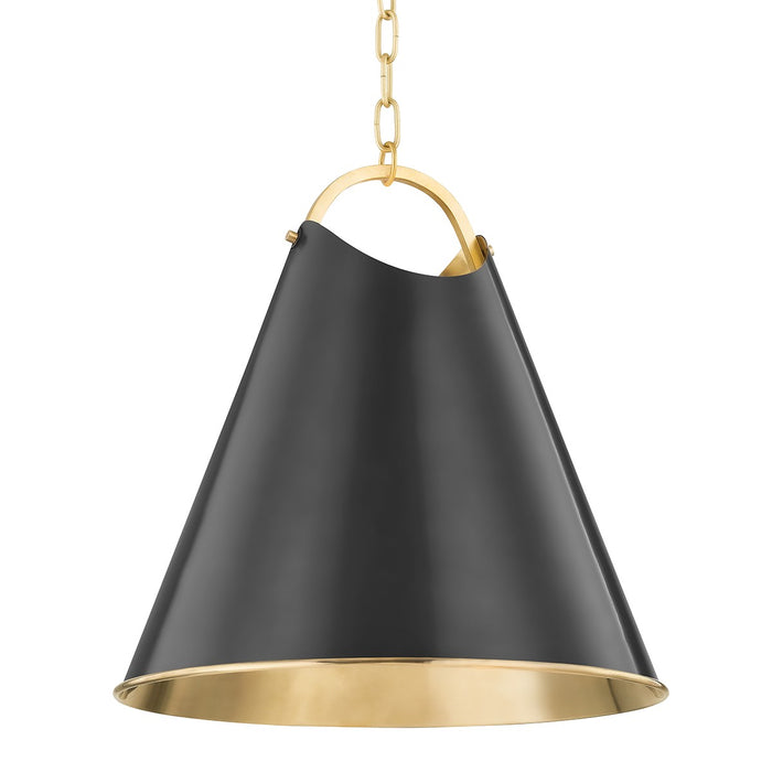 Hudson Valley 6218-AOB One Light Pendant, Aged Old Bronze