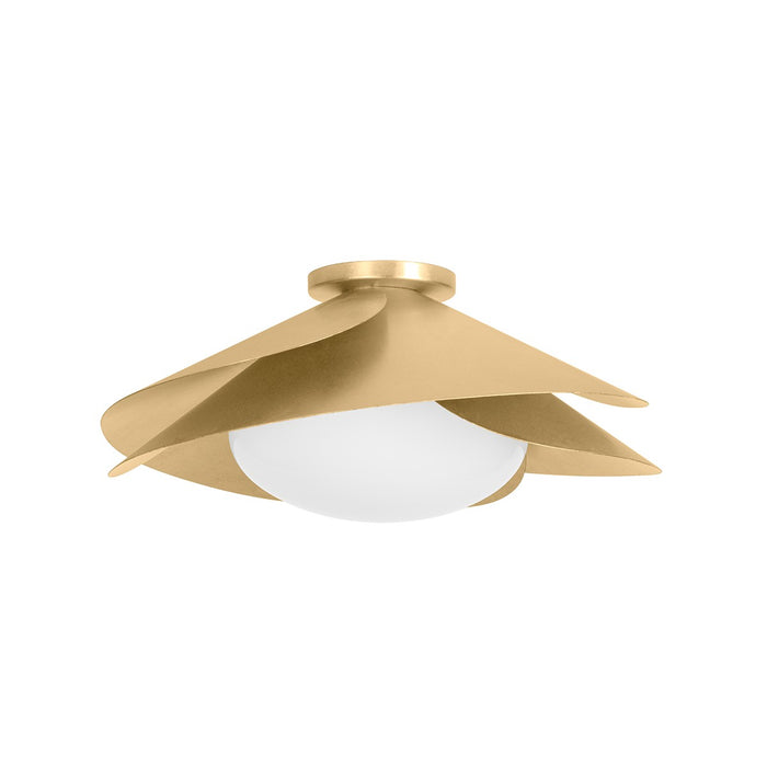 Hudson Valley 7215-VGL One Light Flush Mount, Vintage Gold Leaf