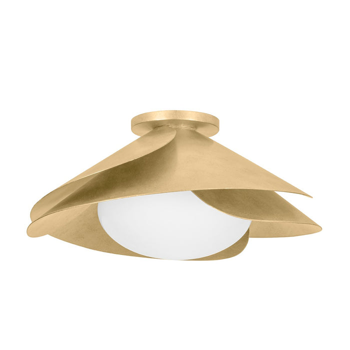 Hudson Valley 7222-VGL One Light Flush Mount, Vintage Gold Leaf