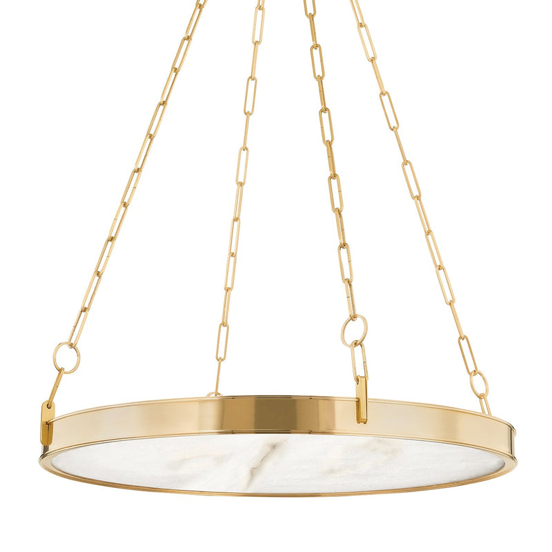 Hudson Valley 7230-AGB LED Chandelier, Aged Brass