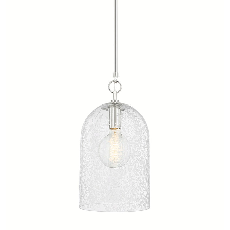 Hudson Valley 7510-PN One Light Pendant, Polished Nickel