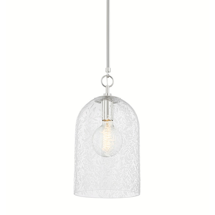 Hudson Valley 7510-PN One Light Pendant, Polished Nickel