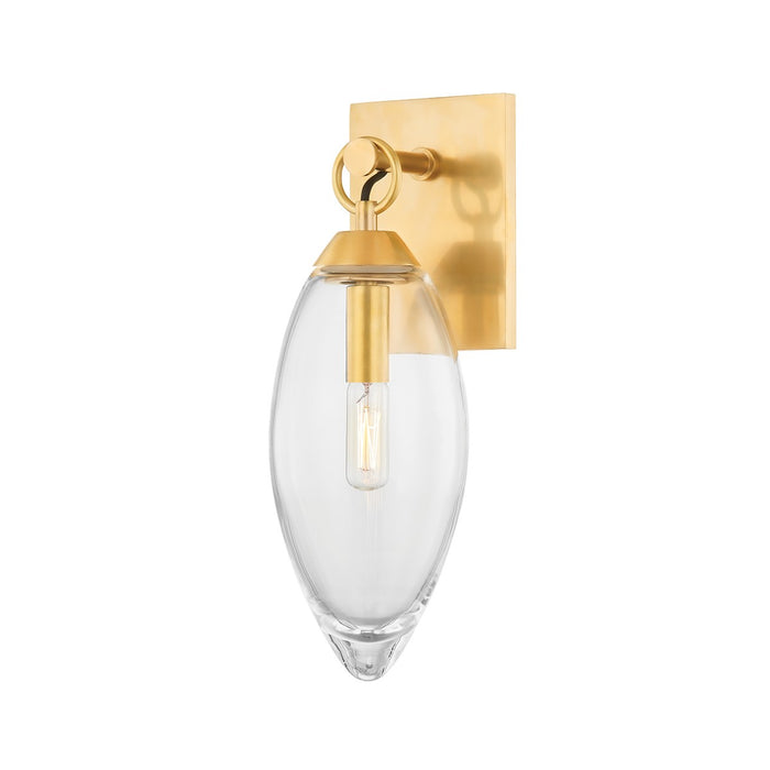 Hudson Valley 7900-AGB One Light Wall Sconce, Aged Brass