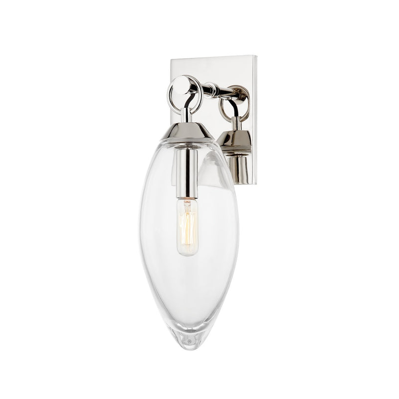 Hudson Valley 7900-PN One Light Wall Sconce, Polished Nickel