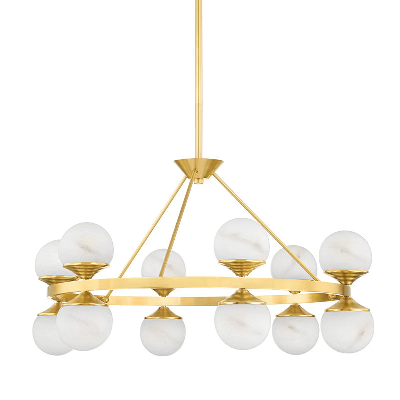 Hudson Valley 8236-AGB LED Chandelier, Aged Brass