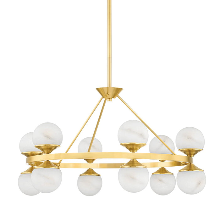 Hudson Valley 8236-AGB LED Chandelier, Aged Brass