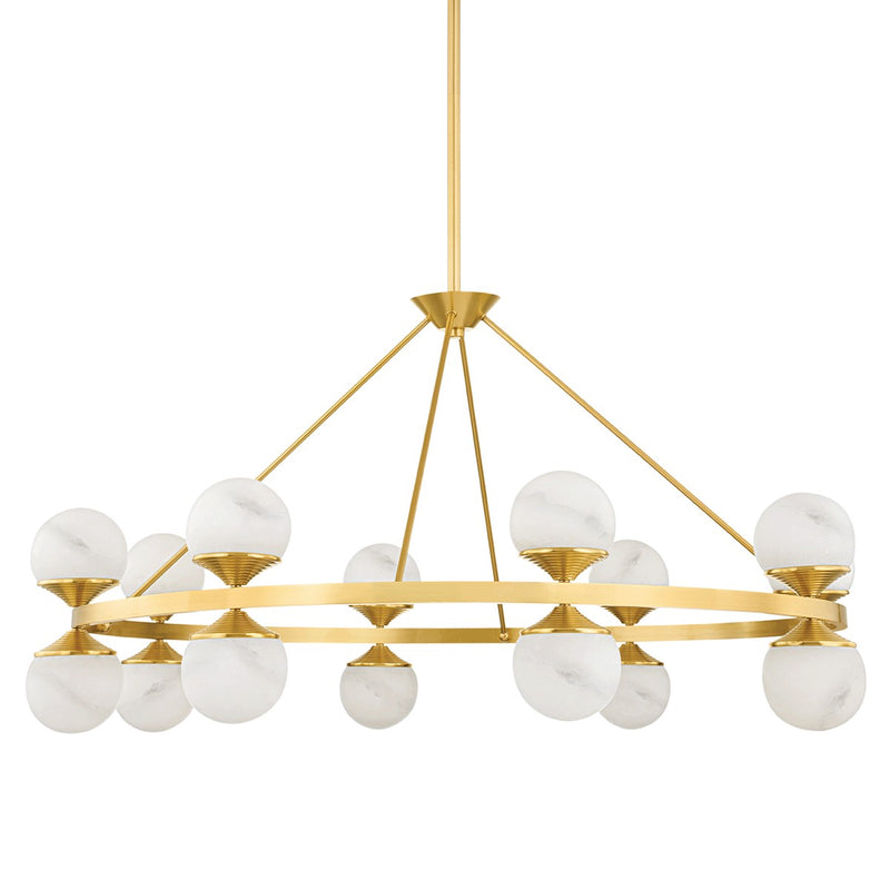 Hudson Valley 8241-AGB LED Chandelier, Aged Brass