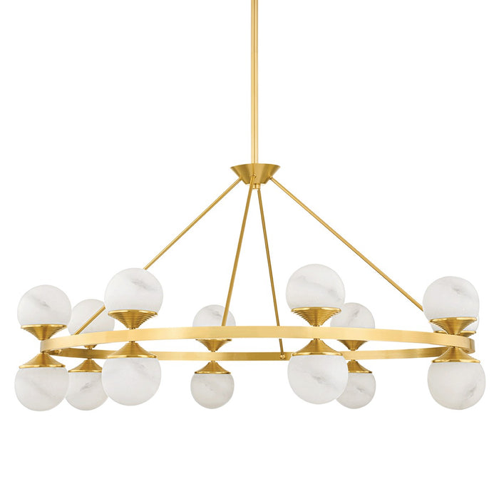 Hudson Valley 8241-AGB LED Chandelier, Aged Brass