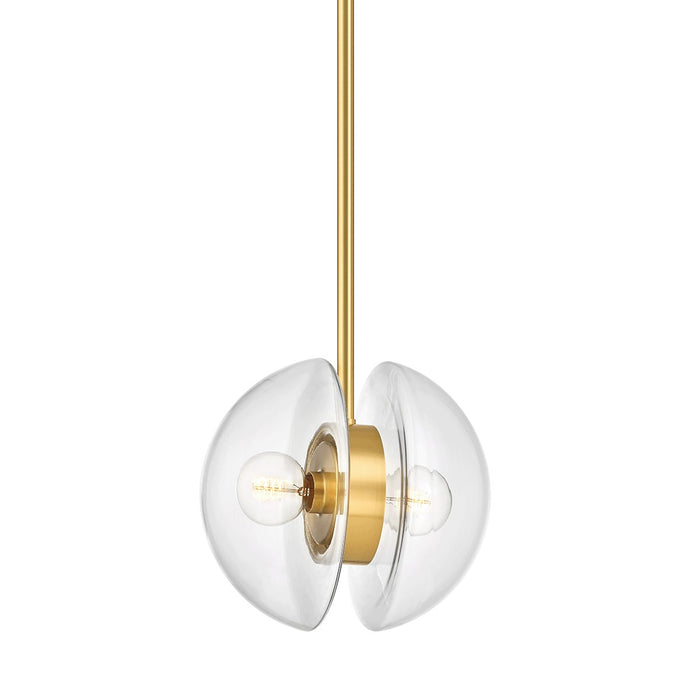 Hudson Valley 9412-AGB Two Light Pendant, Aged Brass