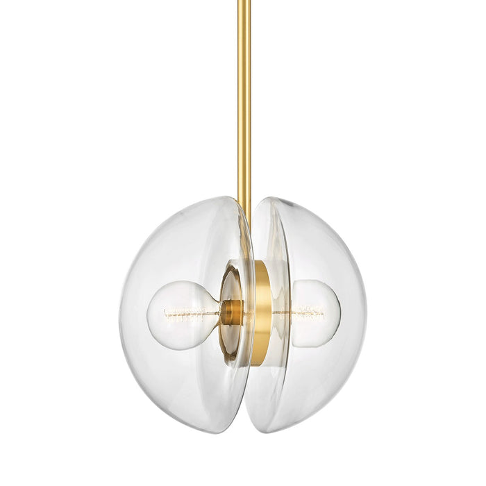 Hudson Valley 9417-AGB Two Light Pendant, Aged Brass