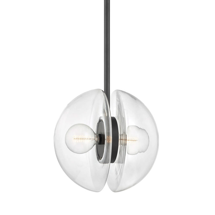 Hudson Valley 9417-BBR Two Light Pendant, Black Brass