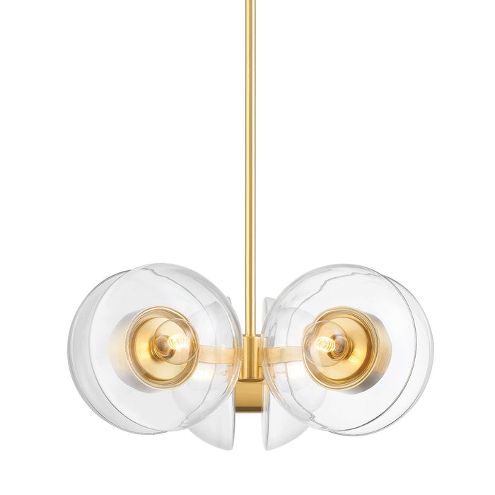 Hudson Valley 9427-AGB Six Light Chandelier, Aged Brass