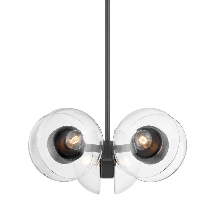 Hudson Valley 9427-BBR Six Light Chandelier, Black Brass
