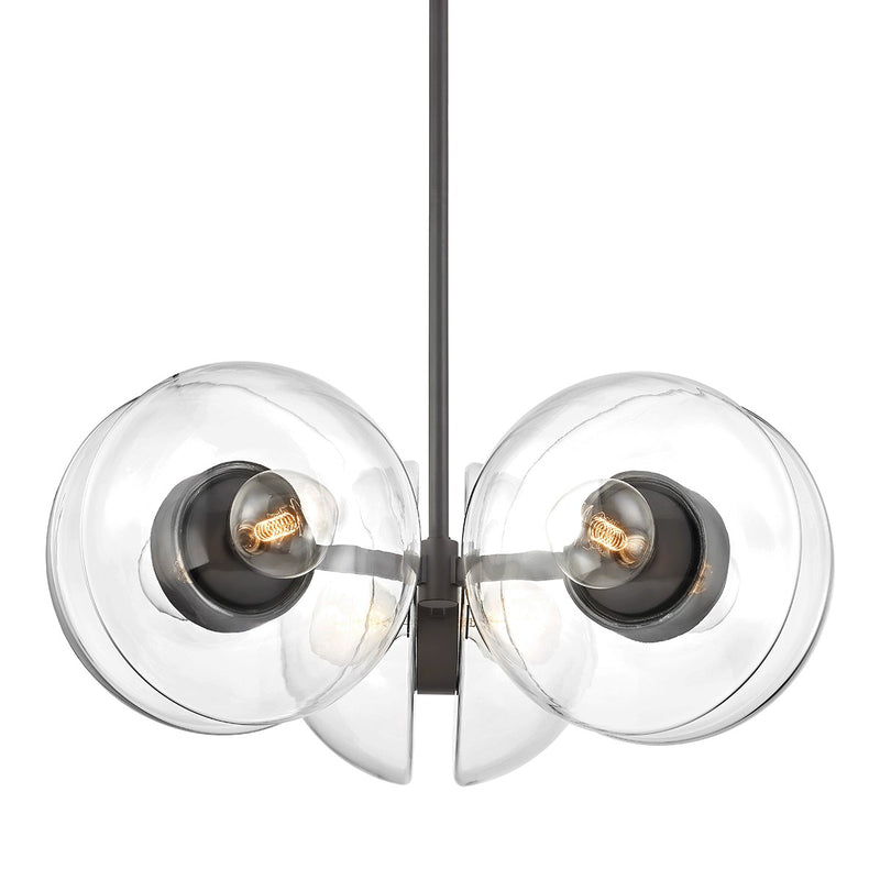 Hudson Valley 9439-BBR Six Light Chandelier, Black Brass