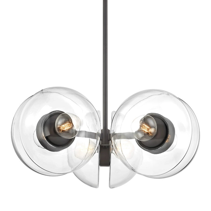 Hudson Valley 9439-BBR Six Light Chandelier, Black Brass