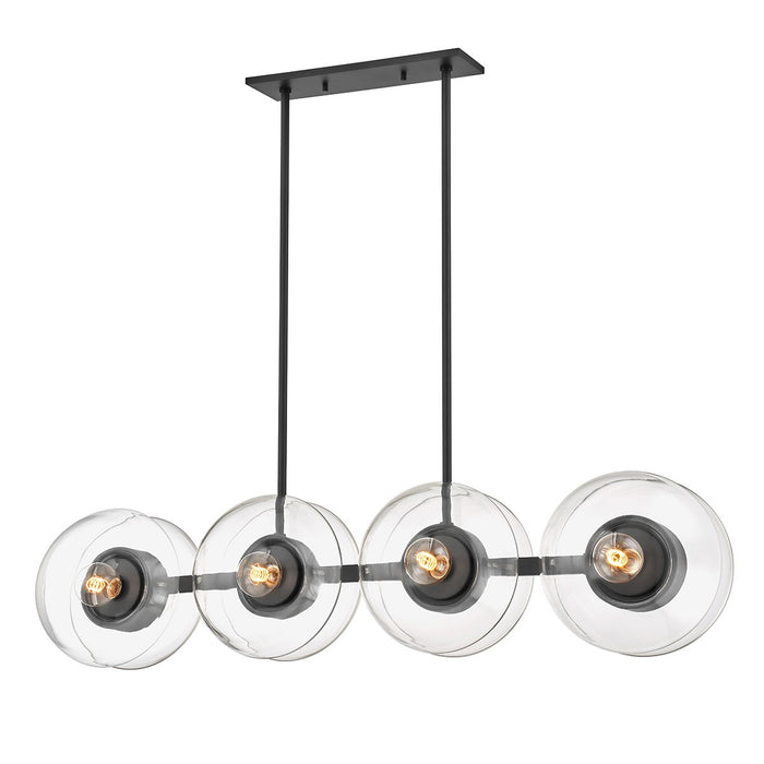 Hudson Valley 9450-BBR Eight Light Island Pendant, Black Brass