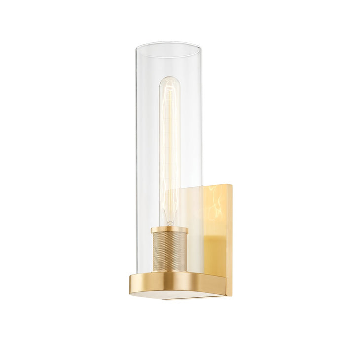 Hudson Valley 9700-AGB One Light Wall Sconce, Aged Brass